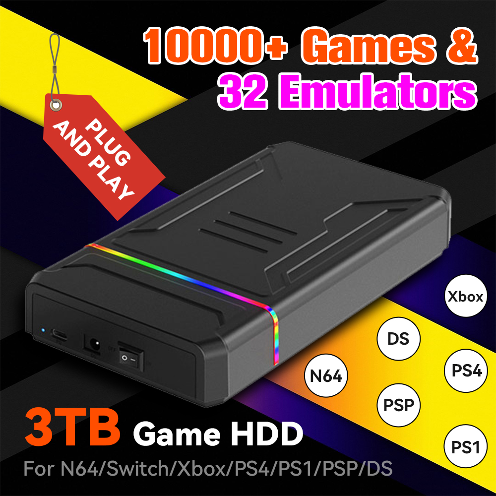 Retro Gaming Hard Drive - محرك أقراص صلبة خارجي بسعة 3