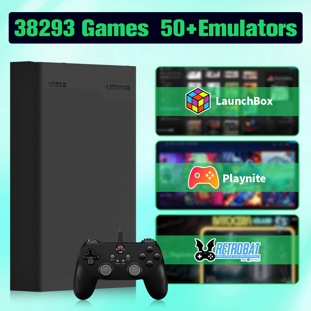 Retro Gaming Hard Drive - وحدة تحكم ألعاب قرص صلب للألعاب
