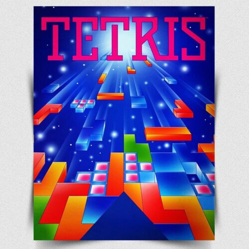 Game Retro Gaming - لوحة TETRIS METAL SIGN - ملصق