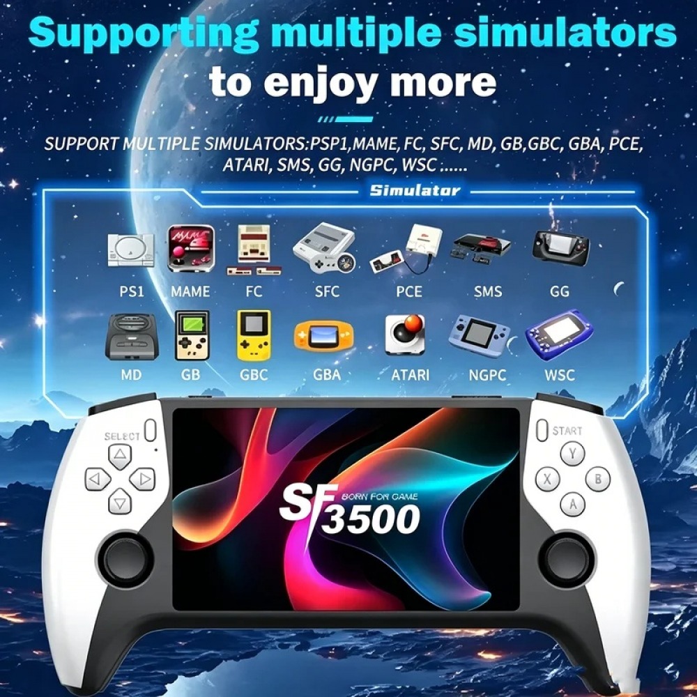 Game Retro Gaming - جهاز ألعاب محمول SF3500 بشاشة 5