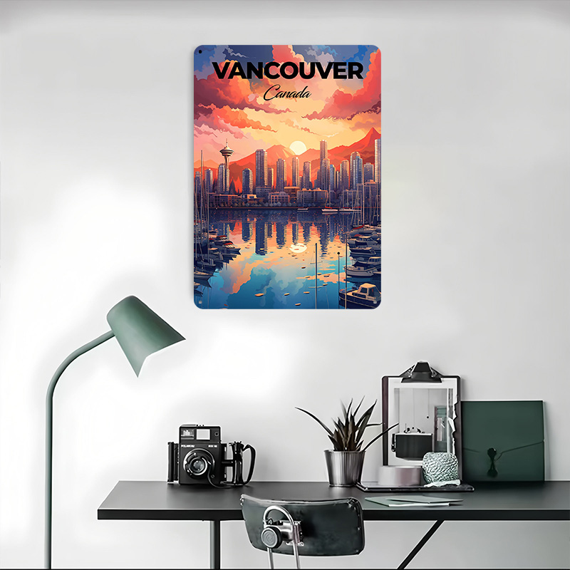 ملصق طباعة سياحية لفانكوفر، فن - مراجعة Retro Gaming Vancouver وسعره